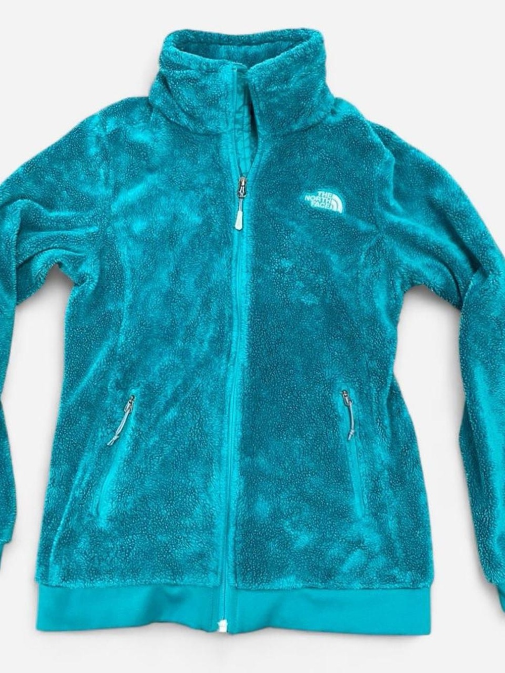 The North Face teal fleece jacket women’s Size S #outdoor #fleece